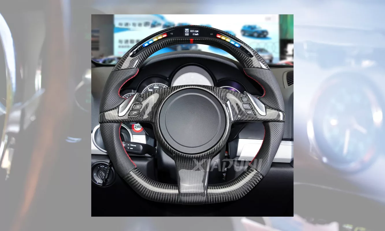 Carbon Fiber Porsche Steering Wheel - Fits Panamera & Cayenne