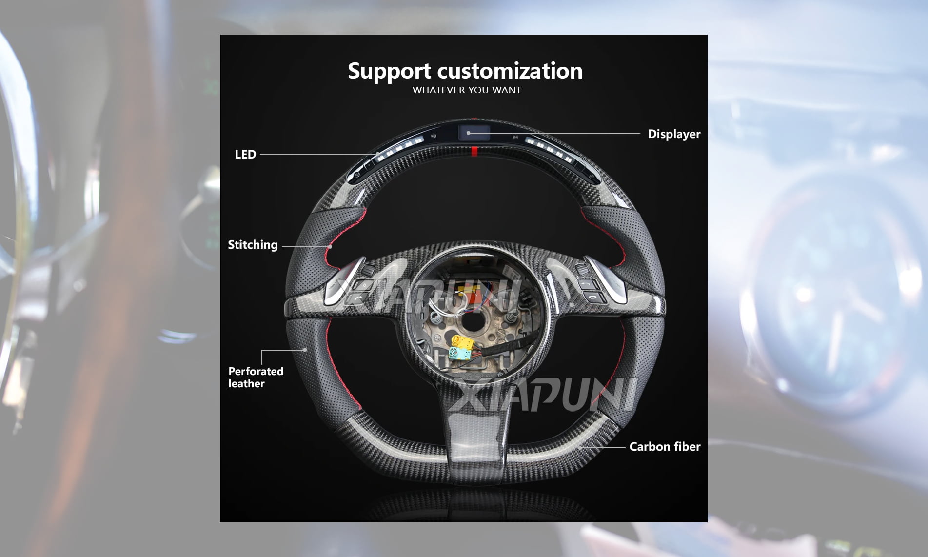 Carbon Fiber Porsche Steering Wheel - Fits Panamera & Cayenne